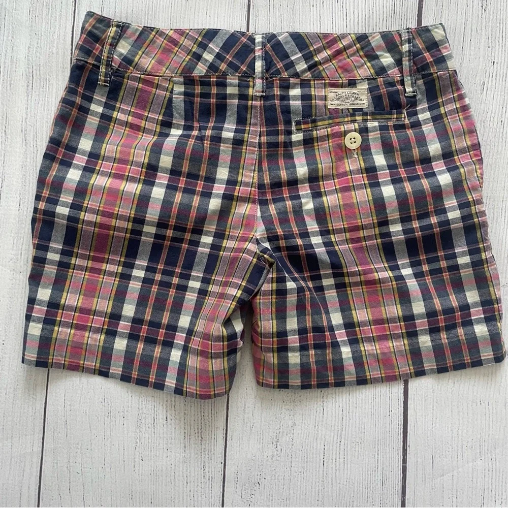 Ralph Lauren Navy & Pink Girls Plaid Shorts Size 12
